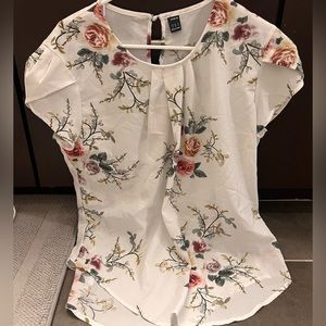 White floral blouse from shein